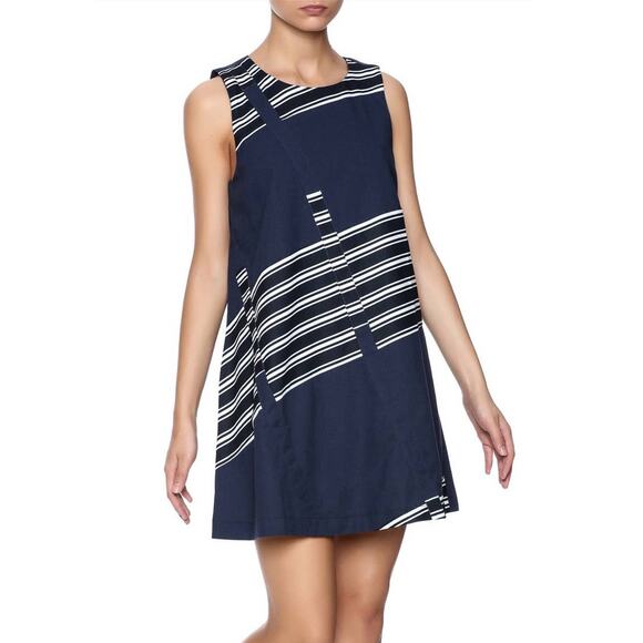 J.O.A. Los Angeles Nautical Stripe Dress Size Medium - Picture 1 of 6